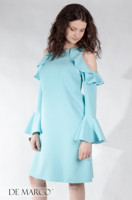 Elegancka, błękitna sukienka na wesele Jaśmina