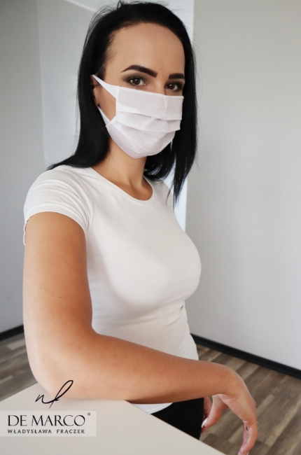Ochrona twarzy i nosa - maseczka z bawełny 100 %, #zostanwdomu