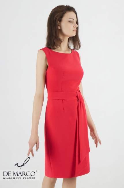 Ekskluzywna sukienka na lato Basileja, De Marco - Polski producent nowoczesnej odzieży biznesowej