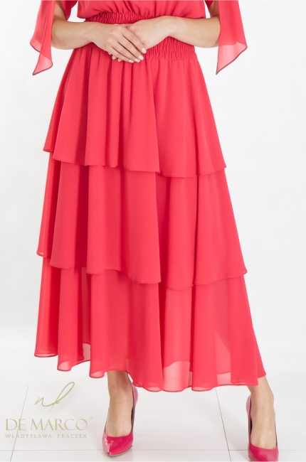 Najmodniejsze czerwone sukienki stylizacje na lato. SKlep internetowy De Marco