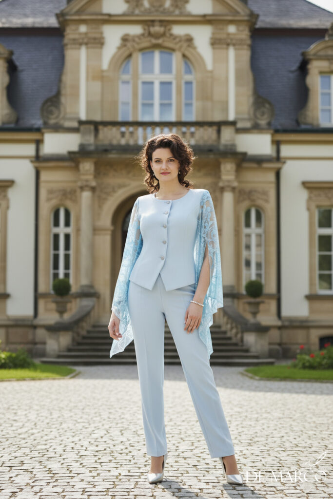 Ekskluzywny garnitur damski De Marco Szycie na miarę unikatowych kompletów ze spodnimi 