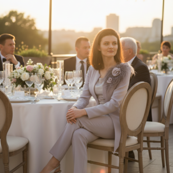 Garnitur damski dla mamy panny młodej i pana młodego