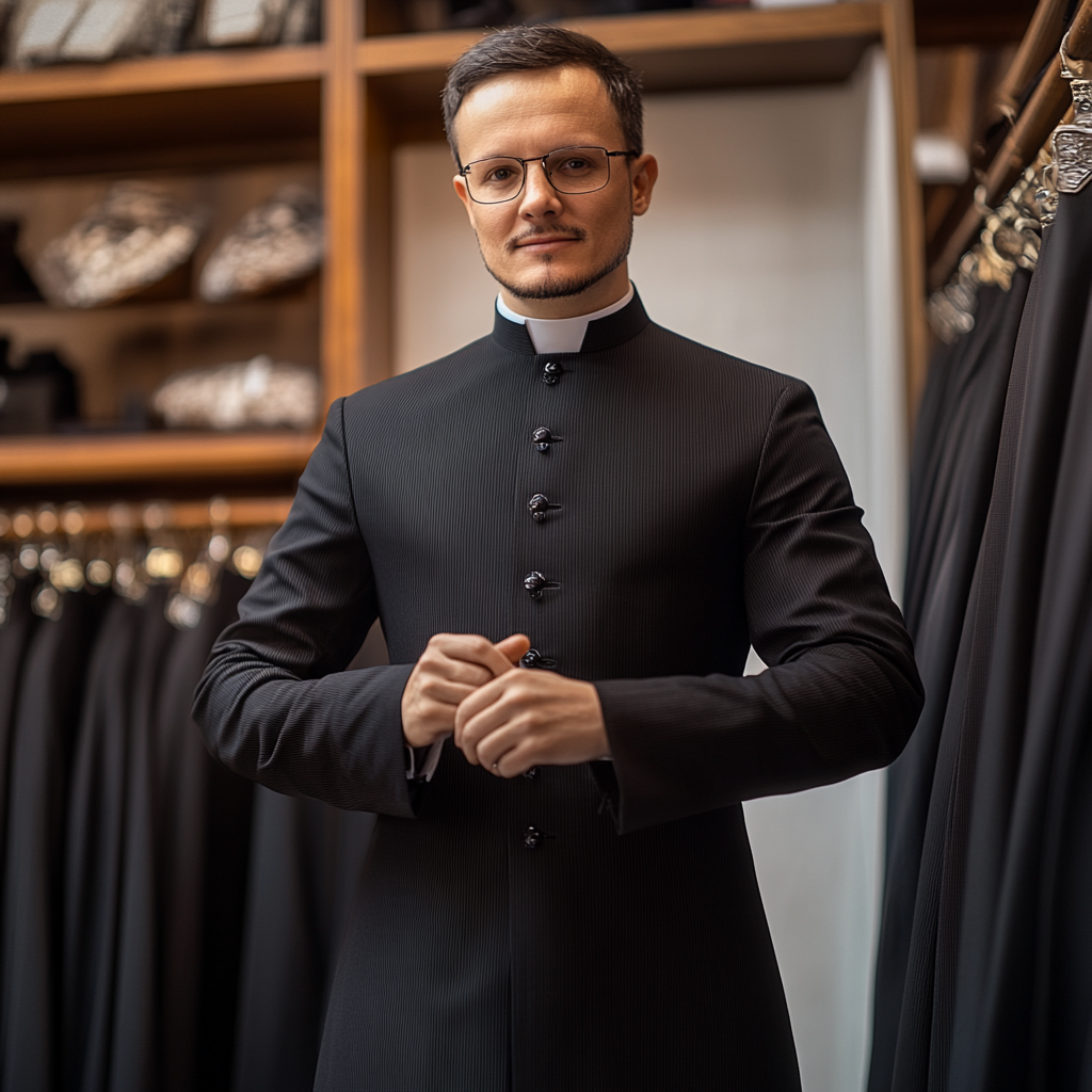 Dobrej jakości sutanna szyta na miarę u krawca