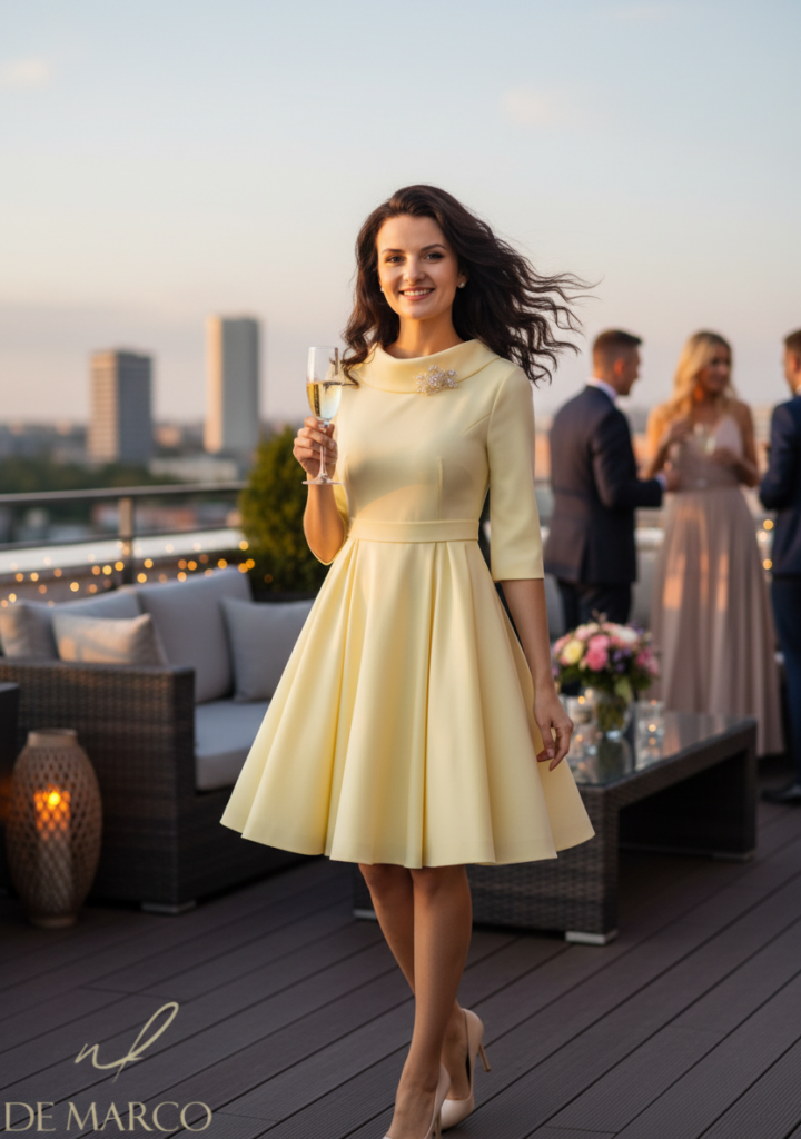 Najpiękniejsze polskie sukienki na wesele i komunię De Marco polski producent eleganckiej odzieży damskiej 