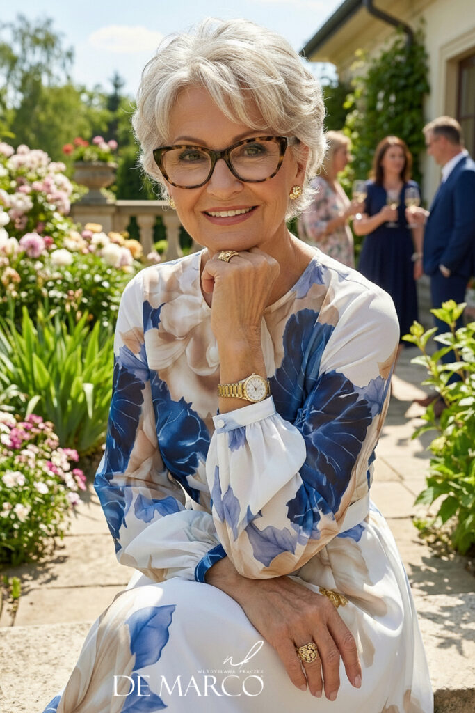 Najpiękniejsze sukienki koktajlowe dla 50 latki, 60 latki, 70 latki szyte na miarę u projektantki ekskluzywnej odzieży damskiej Władysławy Frączek. Polskie jedwabne sukienki - słynne marki odzieżowe premium