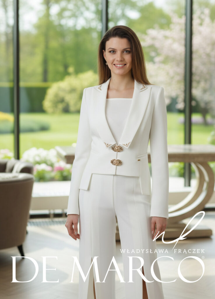 Najpiękniejszy garnitur damski szyty na miarę u krawca De Marco Warszawa, Kraków, Wrocław, Szczecin, Elbląg, 