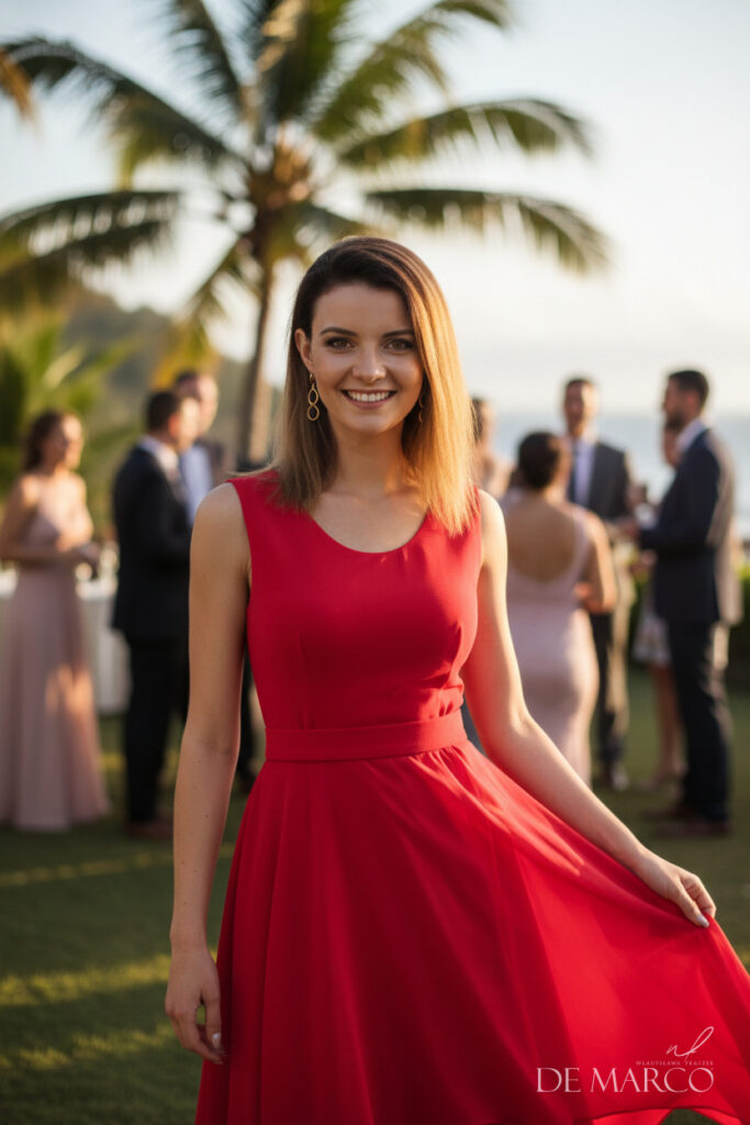 Polskie sukienki z prawdziwego jedwabiu De Marco Cudowne kreacje na wesele za granicą 