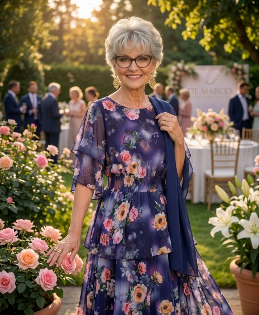 Elegancka lekka zwiewna sukienka na lato