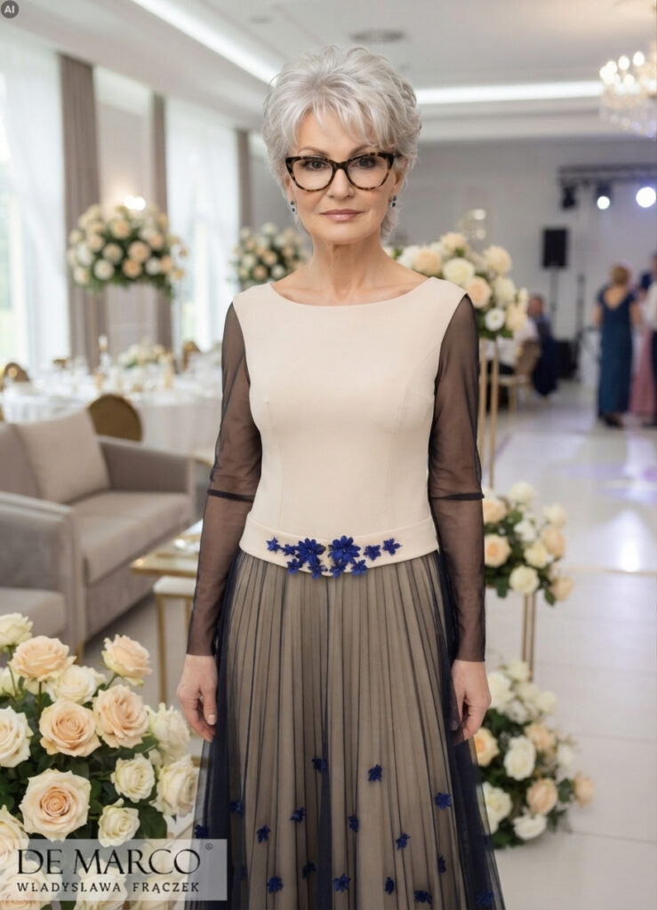 Eleganckie nowoczesne sukienki na wesele jesienią i zimą De Marco nowe trendy 
