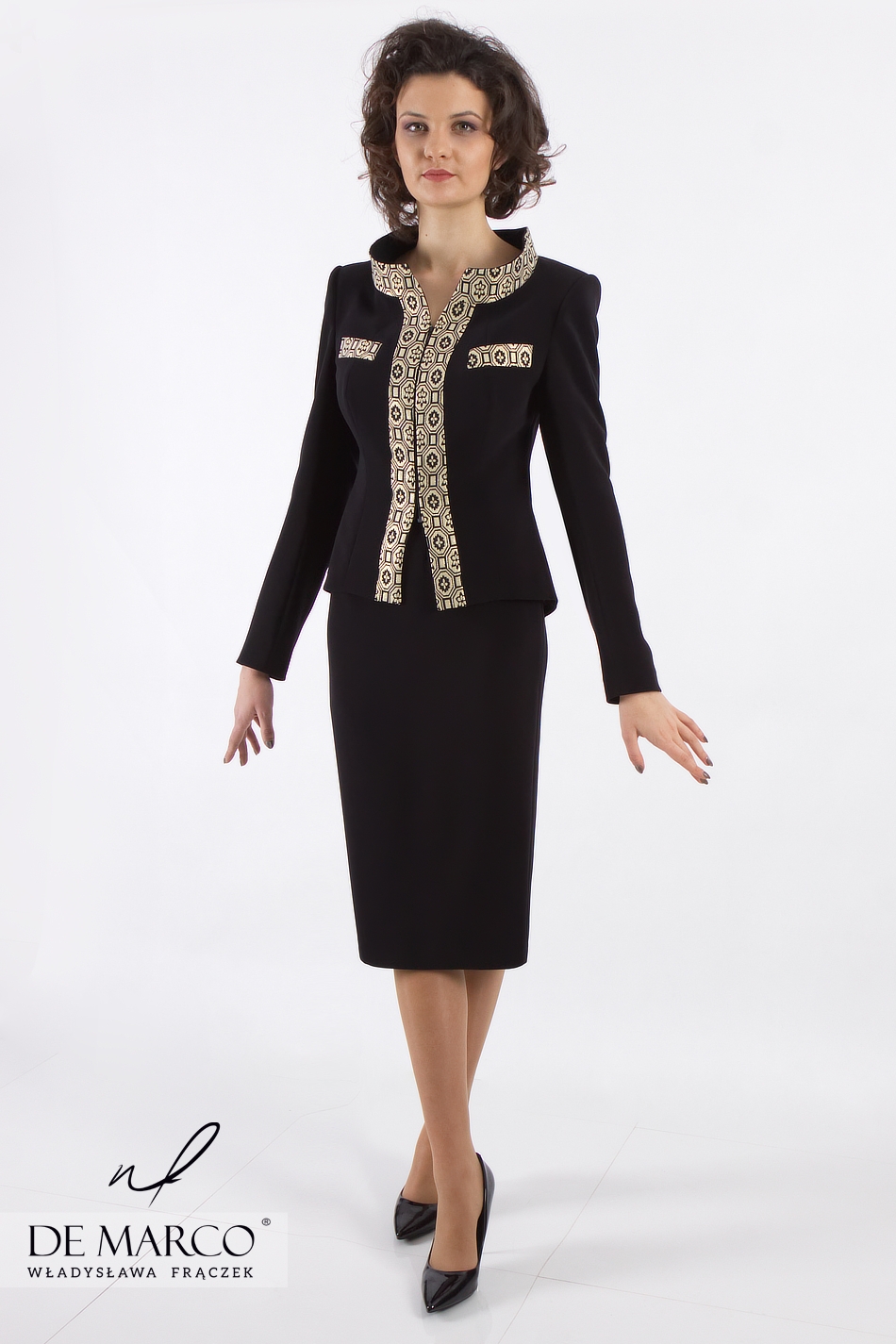 Black Costume With Golden Jacquard Elements Elpis The Most