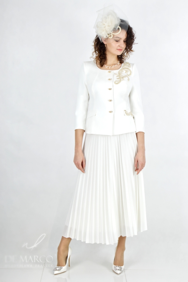 Pleated skirt sale wedding outfit