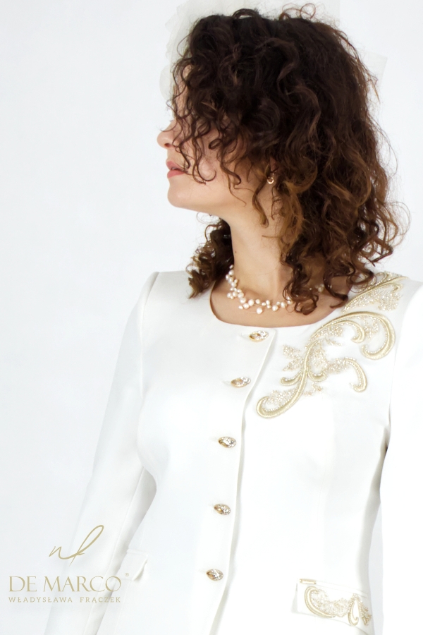 Jacket and skirt set for wedding best sale