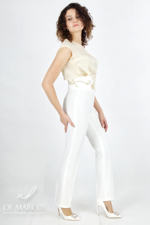 The original modern belt for a wedding dress. Hand embroidered wide women s formal belt