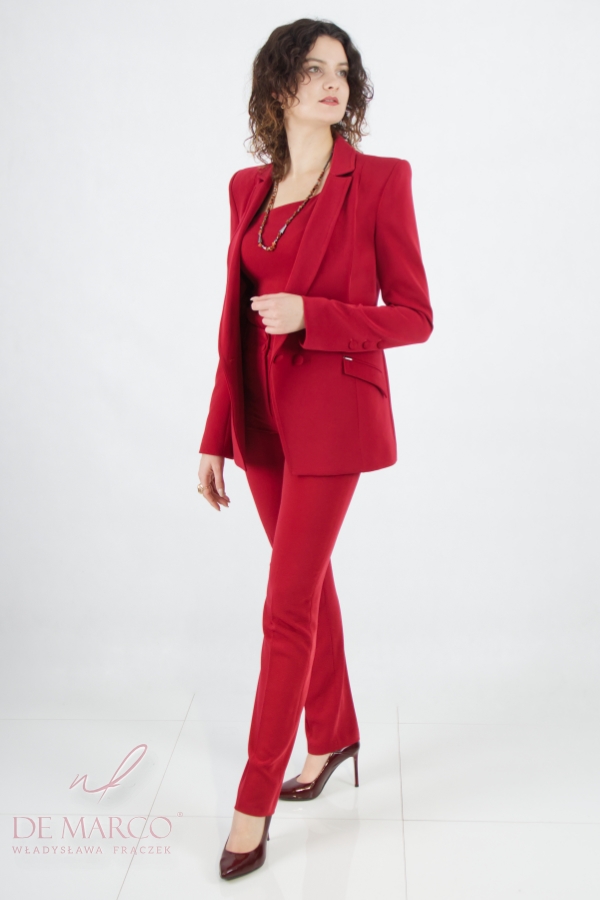 Womens red suit cheap