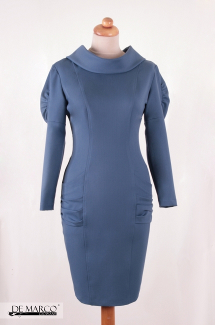 Oryginalna sukienka w niebieskim kolorze Renia