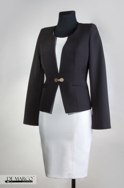 Czarny żakiet do pracy Larysa