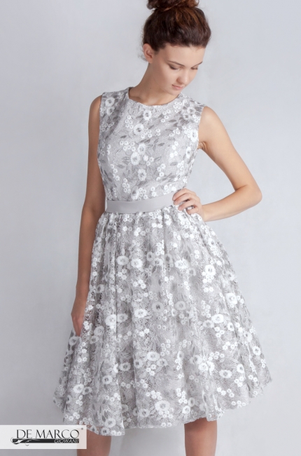 Elegancka rozkloszowana sukienka Mako najpiękniejszą suknią dla mamy wesela