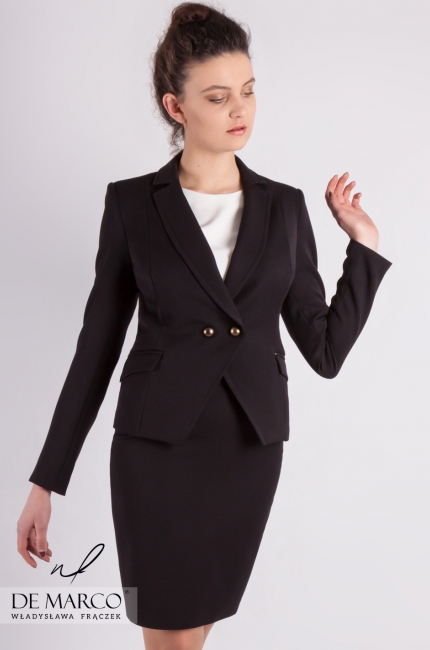 Black formal suit for business meetings Zorana
