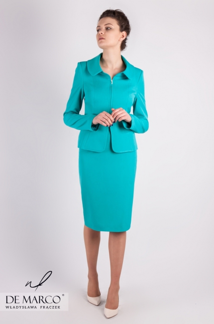 Business suit Soraja, Exclusive women's clothing from Frydrychowic, Made to measure at Polish fashion designers