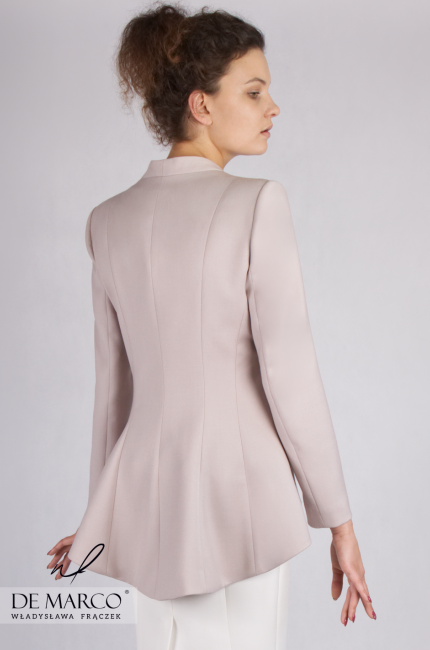 Perfekcyjny strój wyjściowy dla kobiet lubiących luksus i klasę Helen - Laura II. Eleganckie komplety sukienka i żakiet na wesele.
