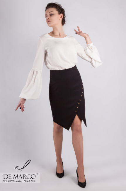 Oryginalna spódnica dla bizneswoman Dione, Eleganckie zestawy odzieży okazjonalnej od De Marco