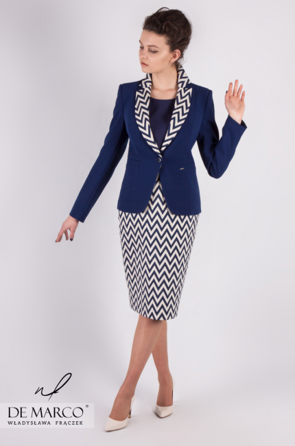 Wyjątkowo piękna garsonka biznesowa Rachela, Ekskluzywne kostiumy damskie dla bizneswoman