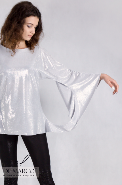 Piękna bluzka oversize dla kobiet XXL Feba, Projektowanie nowoczesnej odzieży damskiej w De Marco