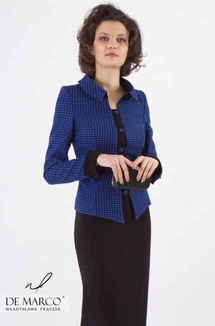 Professional business clothing Aurora, Exclusive suit designed in the studio of Władysława Frączek