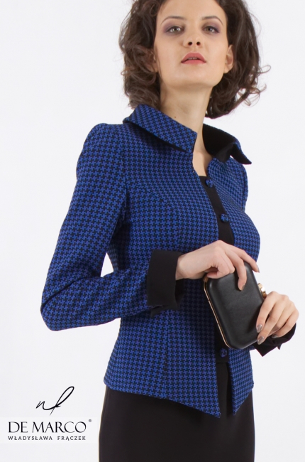 Business suit with a collar and a pencil skirt Aurora, De Marco - new collection 2020