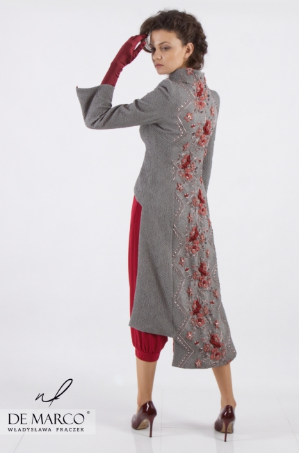 Bajeczny płaszcz dla oryginalnych kobiet Sława, De Marco - stylowa odzież od projektantki