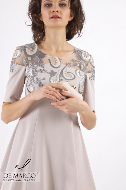 Śliczna sukienka szyta na miarę w pracowni artystycznej w De Marco Luna, Ekskluzywne sukienki na lato 2020