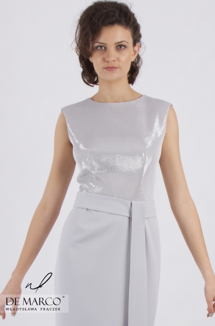 Fantastyczna sukienka na ślub cywilny dla mamy wesela Galatea, Moda weselna 2020