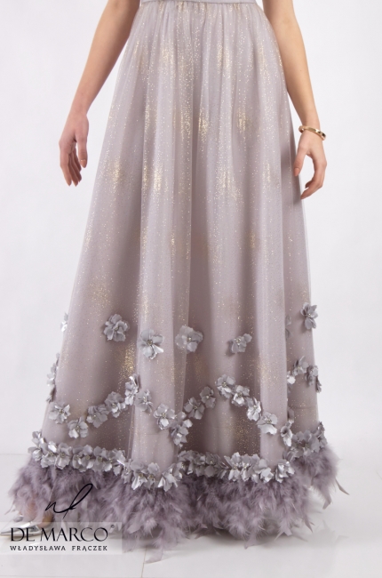Wieczorowa kreacja na wesele, Ekskluzywna odzież damska od De Marco, Ekskluzywne suknie dla mamy weselnej
