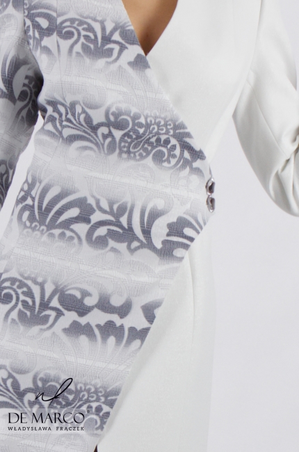 Odświętny płaszczyk o oryginalnym fasonie Kalipso, Ekskluzywna odzież damska - kupuj online