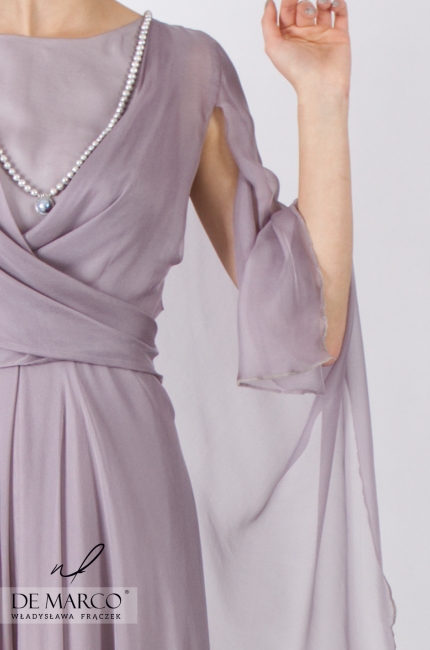 Nowoczesna sukienka na bogate wesele dla mamy panny młodej Sybilla, De Marco - sklep online