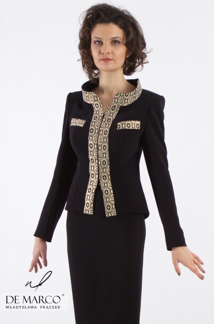 Olśniewający kostium dla kobiet reprezentujących firmę Elpis, Moda i biznesowy styl 2020