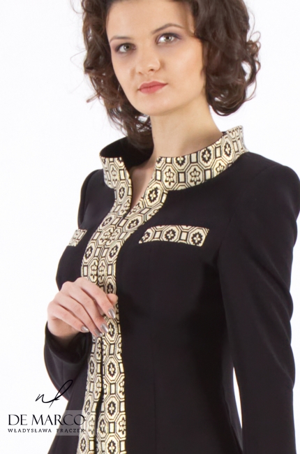 Unikatowy kostium damski Esperanza zaprojektowany przez kreatorkę mody Władysławę Frączek