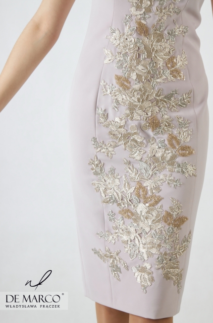 Wizytowy komplet na imprezy okolicznościowe Halia, Eleganckie sukienki od projektantki 2020