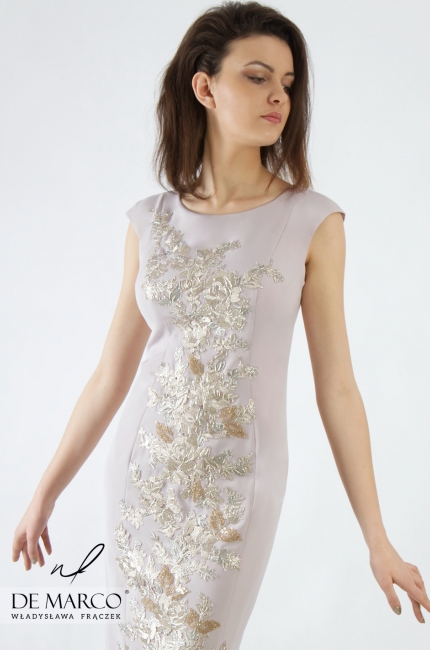 Śliczna sukienka szyta na miarę w pracowni artystycznej w Frydrychowicach Halia, De Marco - sklep online