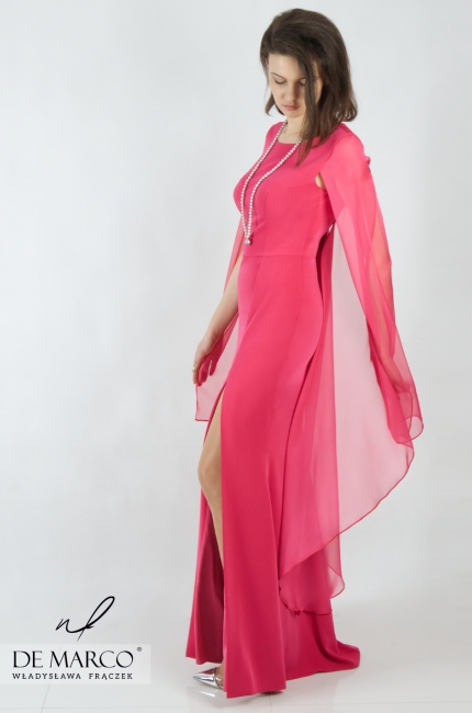 Maxi sukienka na prestiżowe imprezy Eufemia, Elegancka sukienka o długości maksi na imprezy okolicznościowe