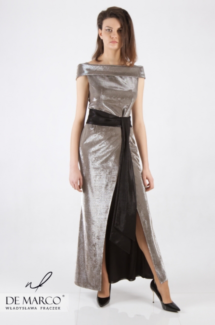 Ekskluzywna sukienka zaprojektowana w atelier W. Frączek - Polskiej projektantki i stylistki mody Lorena