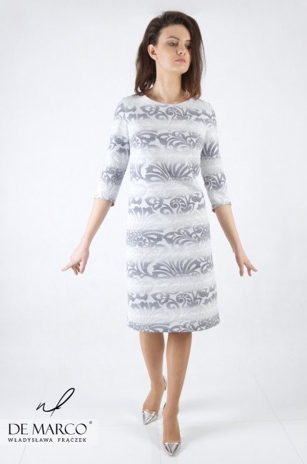 Nowoczesna sukienka zaprojektowana przez stylistkę Agaty Dudy Alessia, Eleganckie sukienki wieczorowe