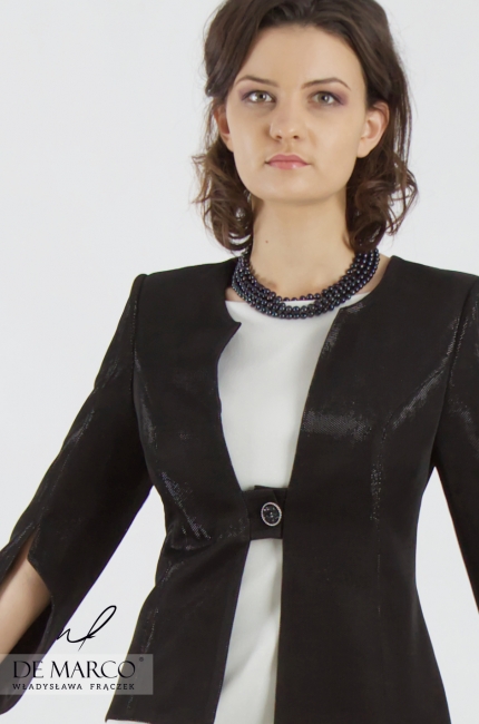 Festive jacket fastened with a jewelry button Nastazja, Metamorphosis - online