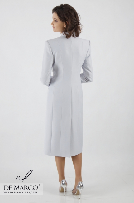 Unikatowy płaszczyk damski na imprezy okolicznościowe w sezonie letnim Carski W7, Elegancka odzież wierzchnia od De Marco