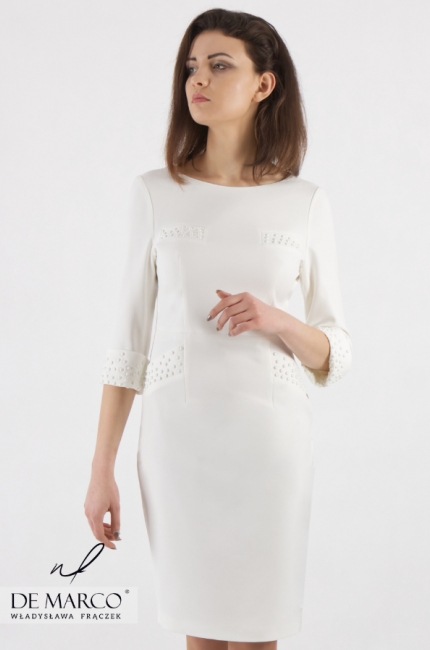 Formal dress for meetings with important personalities Izydora, Online design