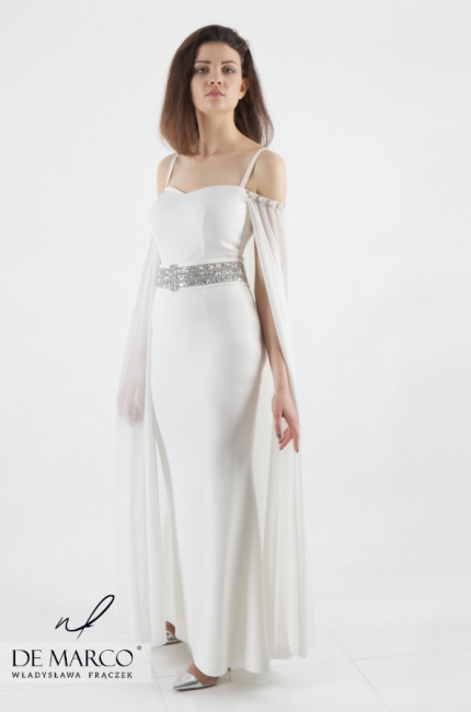 Czarująca suknia ślubna dla perfekcyjnej Pani Młodej Elpidia, Długie sukienki na wesele 2020