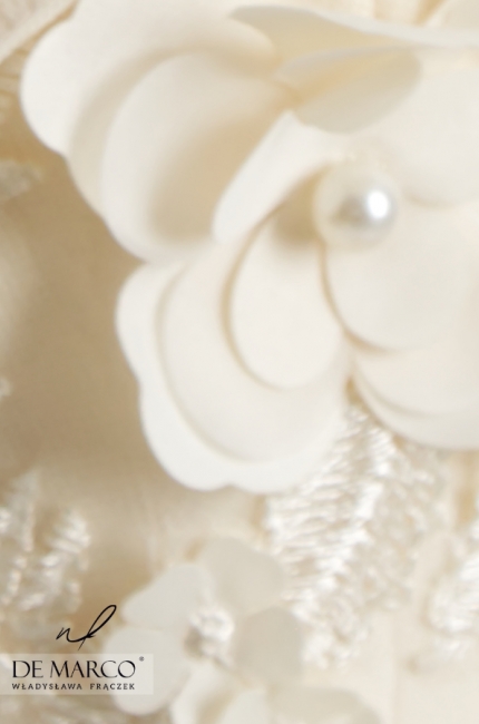 A beautiful wedding dress Graciela ordered online from a Polish designer