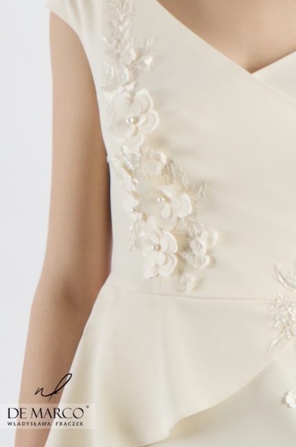 Zmysłowa sukienka dla Pani Młodej na drugi dzień wesela Graciela, Szycie na miarę online