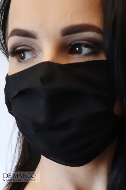 Czarne bawełniane maseczki do pracy i na zakupy, Sklep on-line z wygodnymi wielorazowymi maskami
