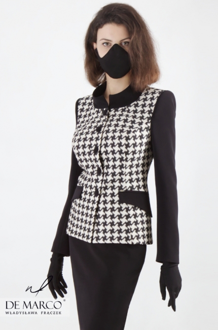 Ochronna maseczka dla kobiet, które chcą prezentować się elegancko i gustownie, Maski od De Marco 2020